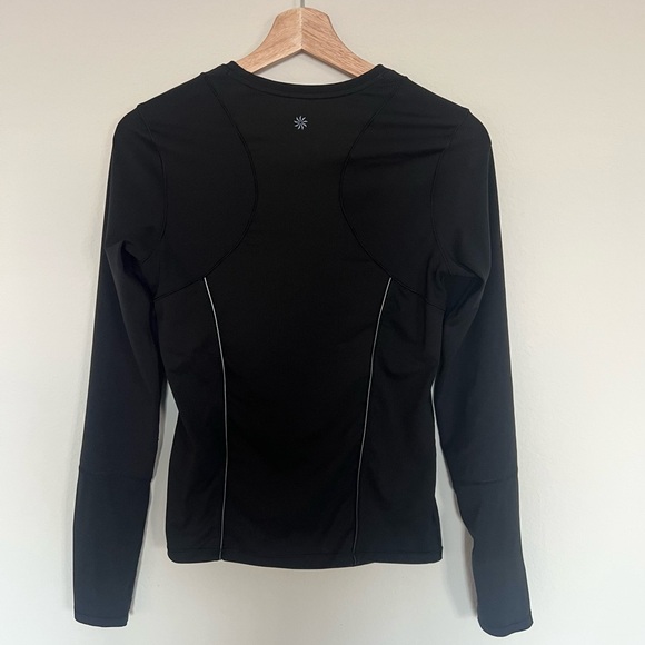 Athleta Eclipse Reflective Black Long Sleeve Top Size XS - Picture 6 of 8
